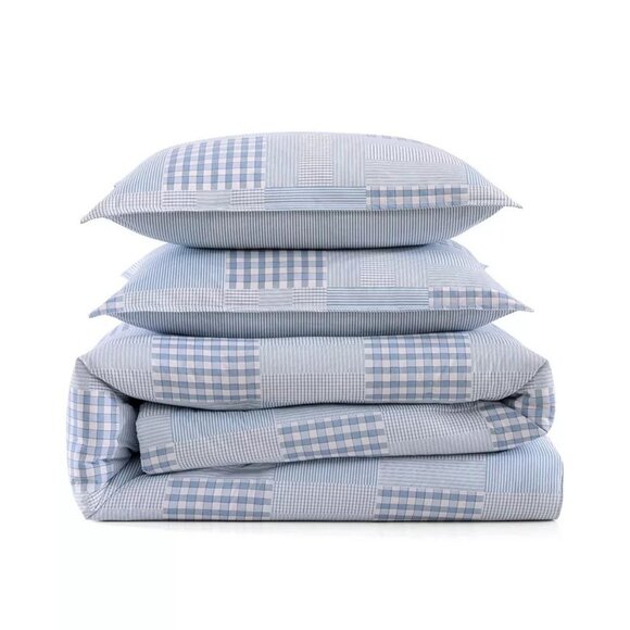 Tommy Hilfiger Hamptons Patchwork 3-Pc King Cotton Comforter Set MSRP $170 - Picture 5 of 6